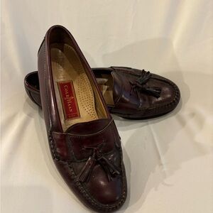 Vintage Cole Haan Men's Dark Red Tassel Loafers